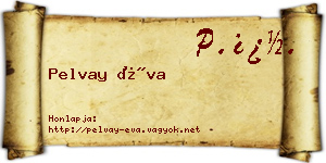 Pelvay Éva névjegykártya